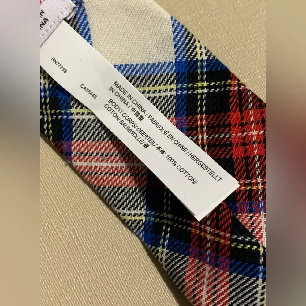 J. Crew Crewcuts Tartan Tie 100% Cotton 52”L NEW 2.5”